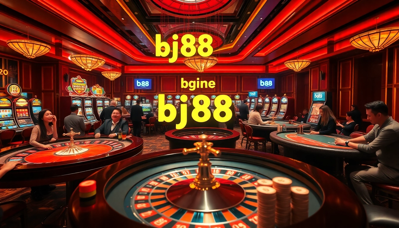 Players engaging in dynamic casino games, highlighting the "bj88 đăng nhập" for seamless gaming access.