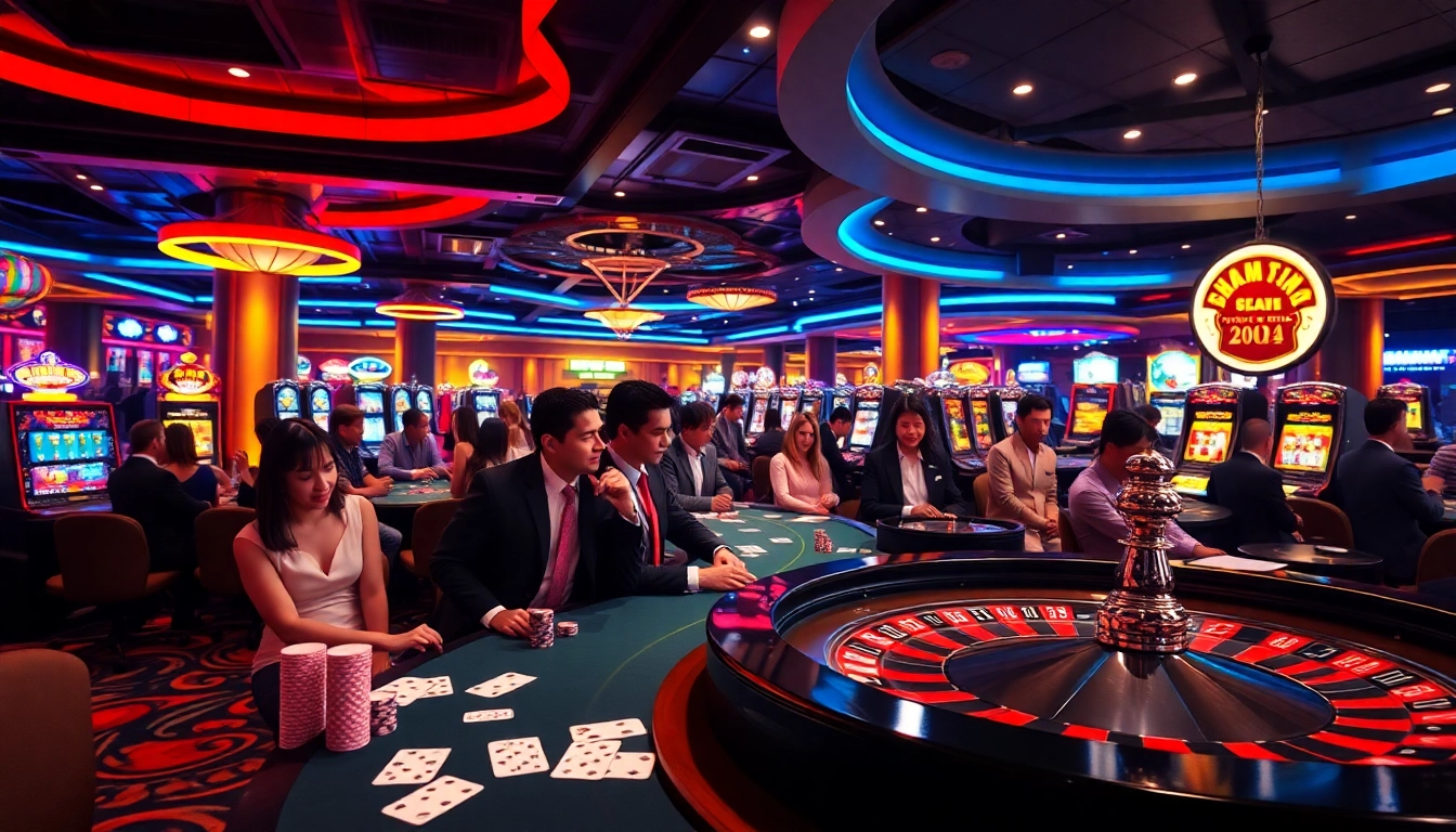Experience high-stakes gaming at the trang nhà cái uy tín casino, showcasing excitement and lavish poker tables.