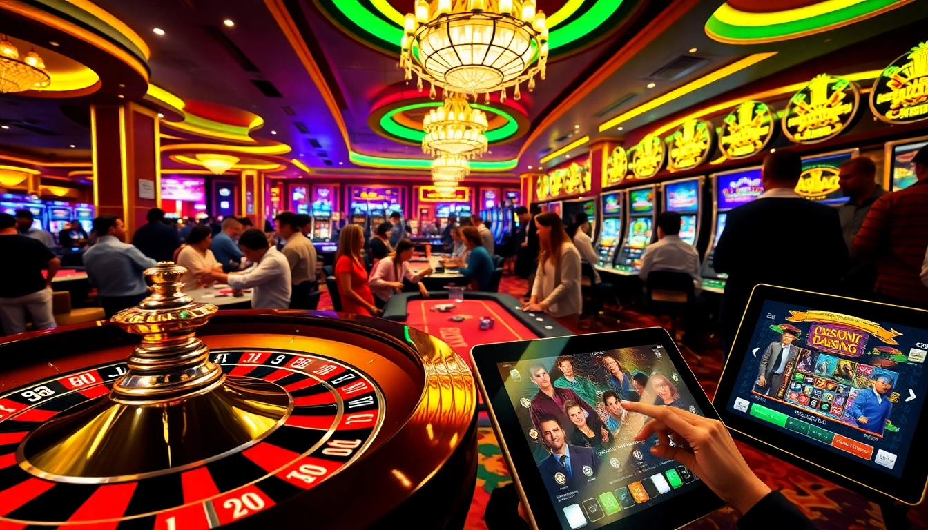Experience the vibrant world of nhà cái uy tín nhất with players enjoying casino games and thrilling bets.