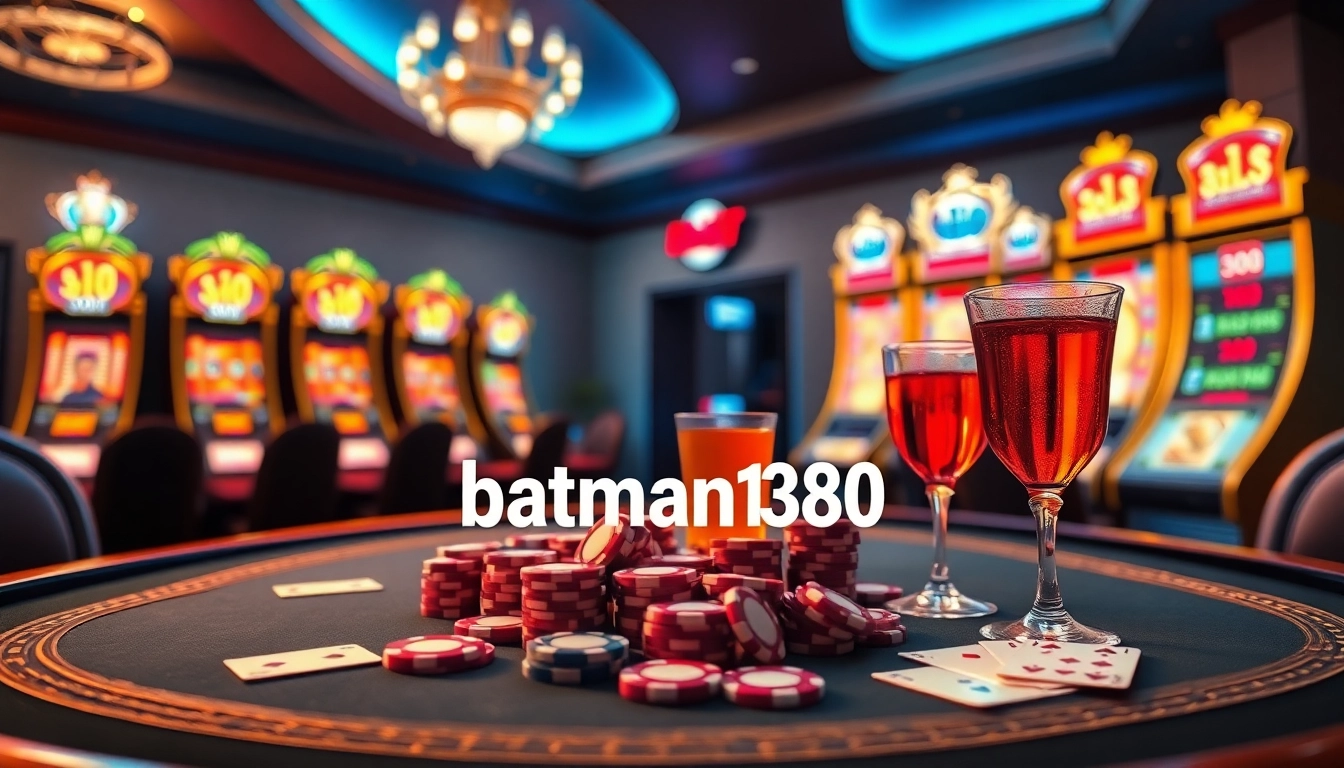 Explore the exciting atmosphere of gaming with link alternatif batman138 showcasing thrilling slot machine action.
