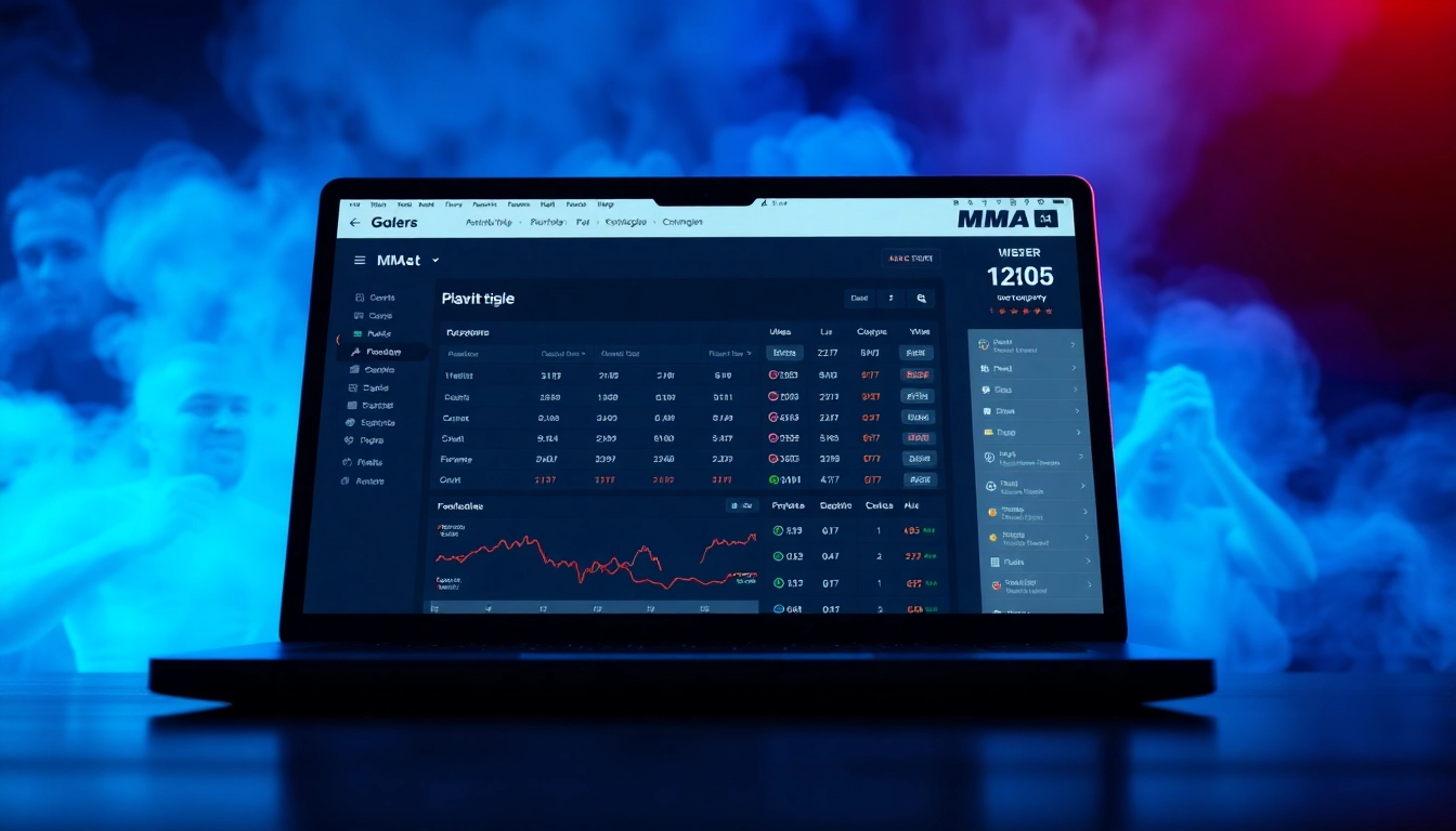 View betting options on bettingsidor with dynamic MMA odds displayed on a digital platform.